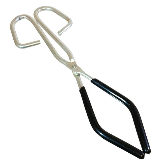 Tongs - Beaker Tongs with Plastisol Coated Jaws, Size 9.5 inches length x 1/4" Steel.  For Beakers size 50ml - 2000ml.