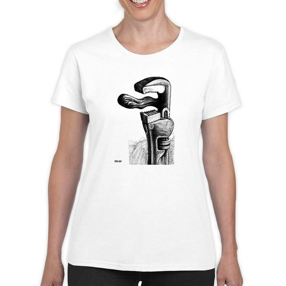 Tongue Bite T-Shirt Women -Mohsen Najafi Designs, Female 5X-Large