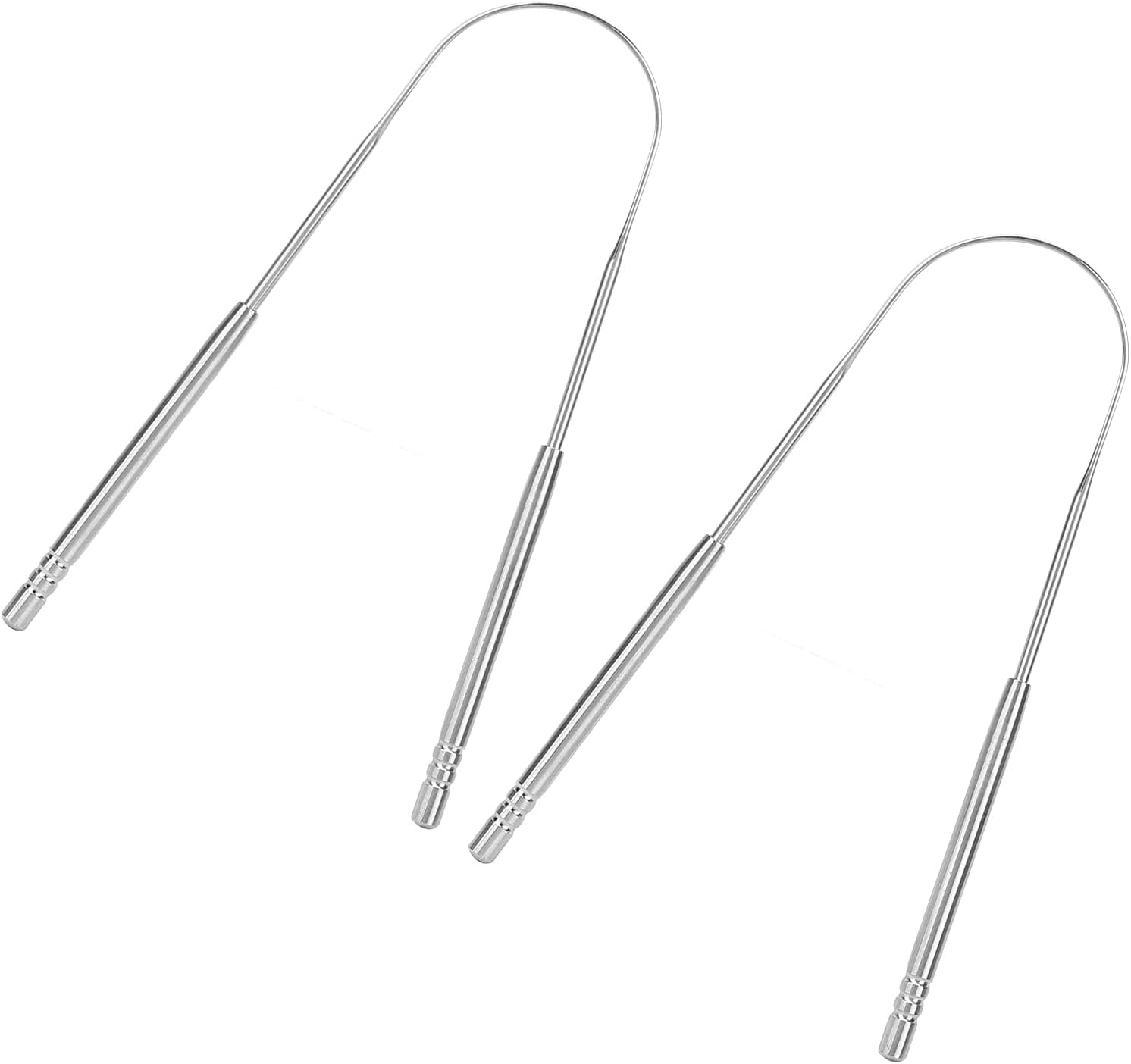 Tongue Scraper, Bad Breath Removal Non Slip Handle Stainless Steel Oral