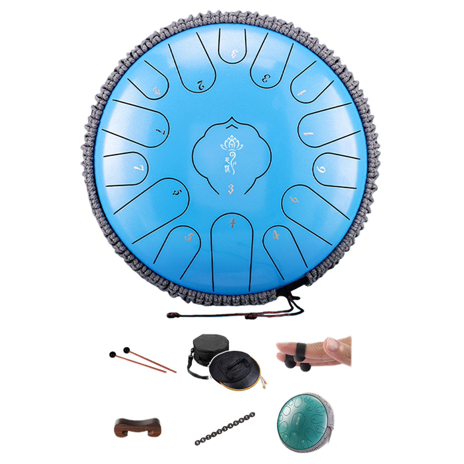 Tongue Drum 13 Inches 15 Notes, Hand Pan Drums for Adults 440hz, C ...