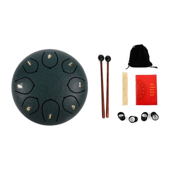 Tongue Drum, Rain Chime Drum, Waterproof Steel Tongue Drum Rain Chime Outside Musical 6 Inch 8 Notes for Music Therapy