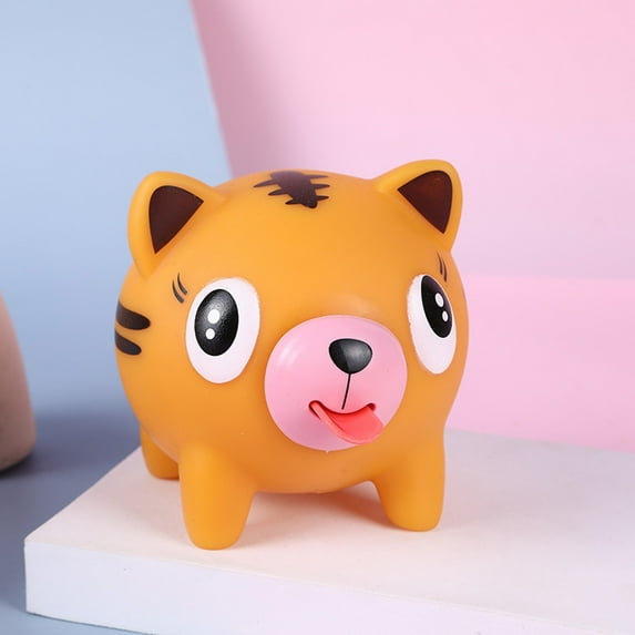 Tongue Popping Stress Relief Dolls - Creative Fidget Toys with Animal Sounds for Anxiety Relief, Funny Pinch Music Gifts