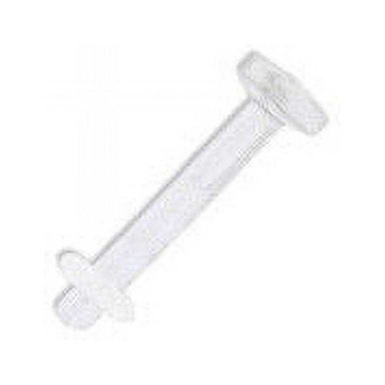 Tongue Ring Retainer Clear Straight 14G Flat Top Flexible 15mm Bar Clear O Ring