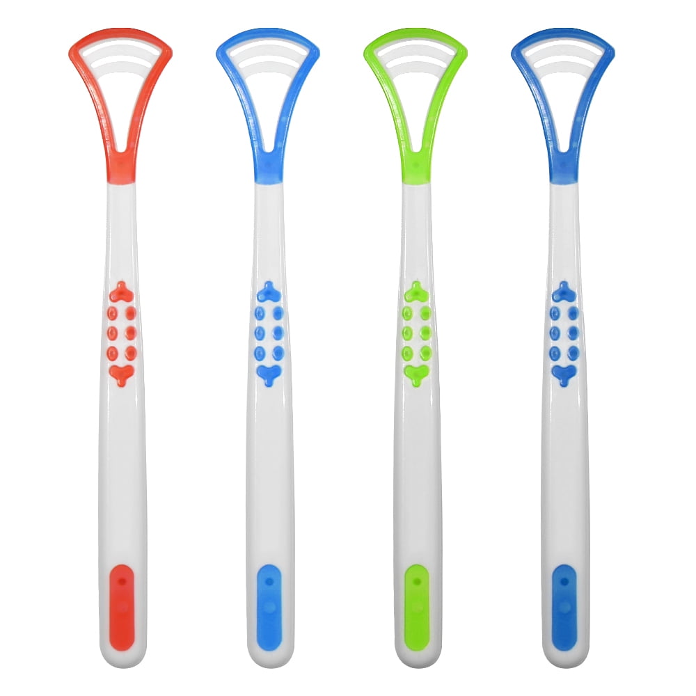 Tongue Scraper Tongue Brush, BPA Free Oral Hygiene Tool To Help Resist Bad  Breath and Freshen The Breath, Great for Adult Kids Remove Tongue Coating  (4 pieces) 