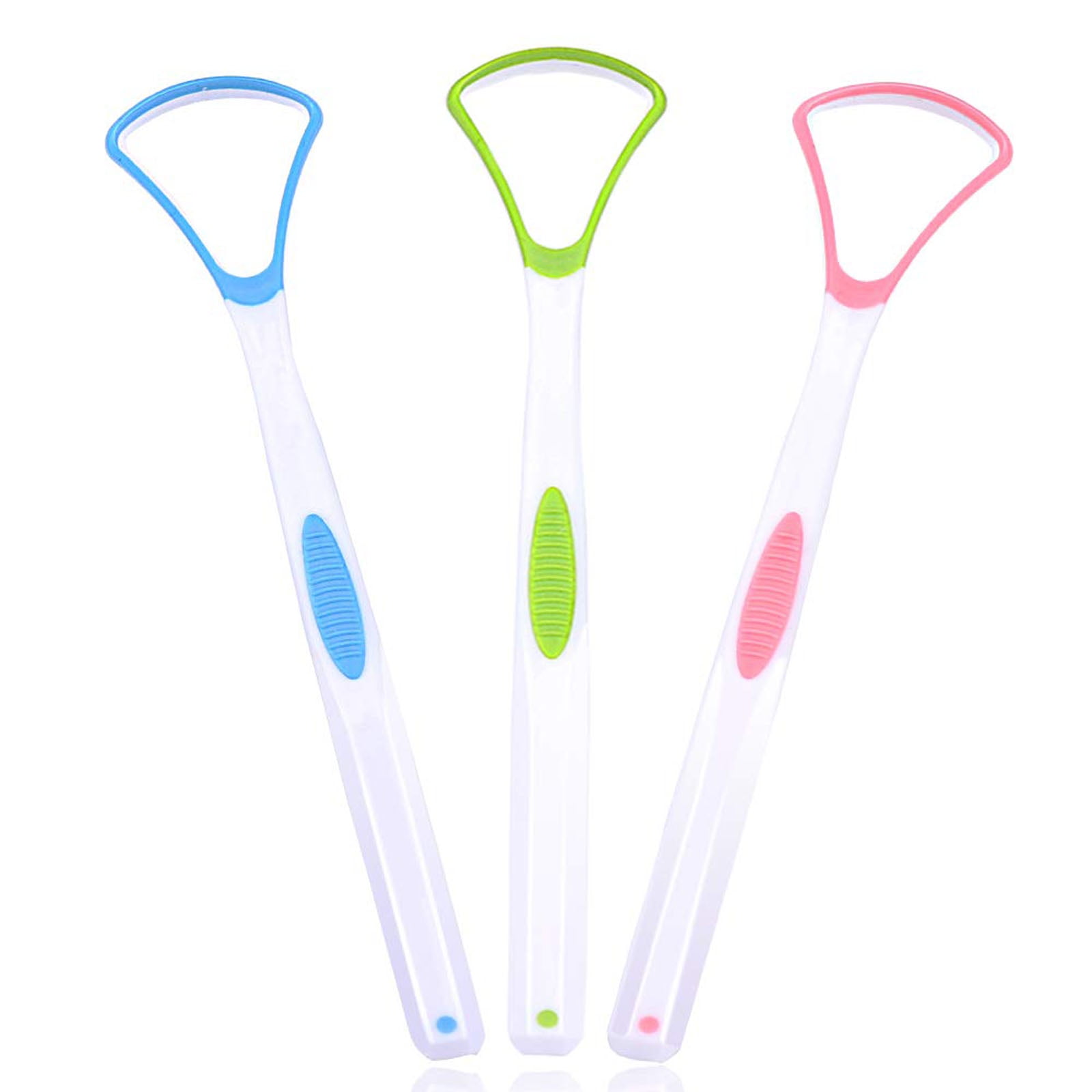 Tongue Scraper Cleaner 100% BPA Free Tongue Scrapers with Travel Handy Case for Adults & Kids, Healthy Oral Care, Easy to Use, Help Fight Bad Breath (3 PACK)
