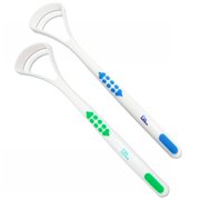 Tongue Scraper Cleaner x 2 Oral Dental Care Blue and Green