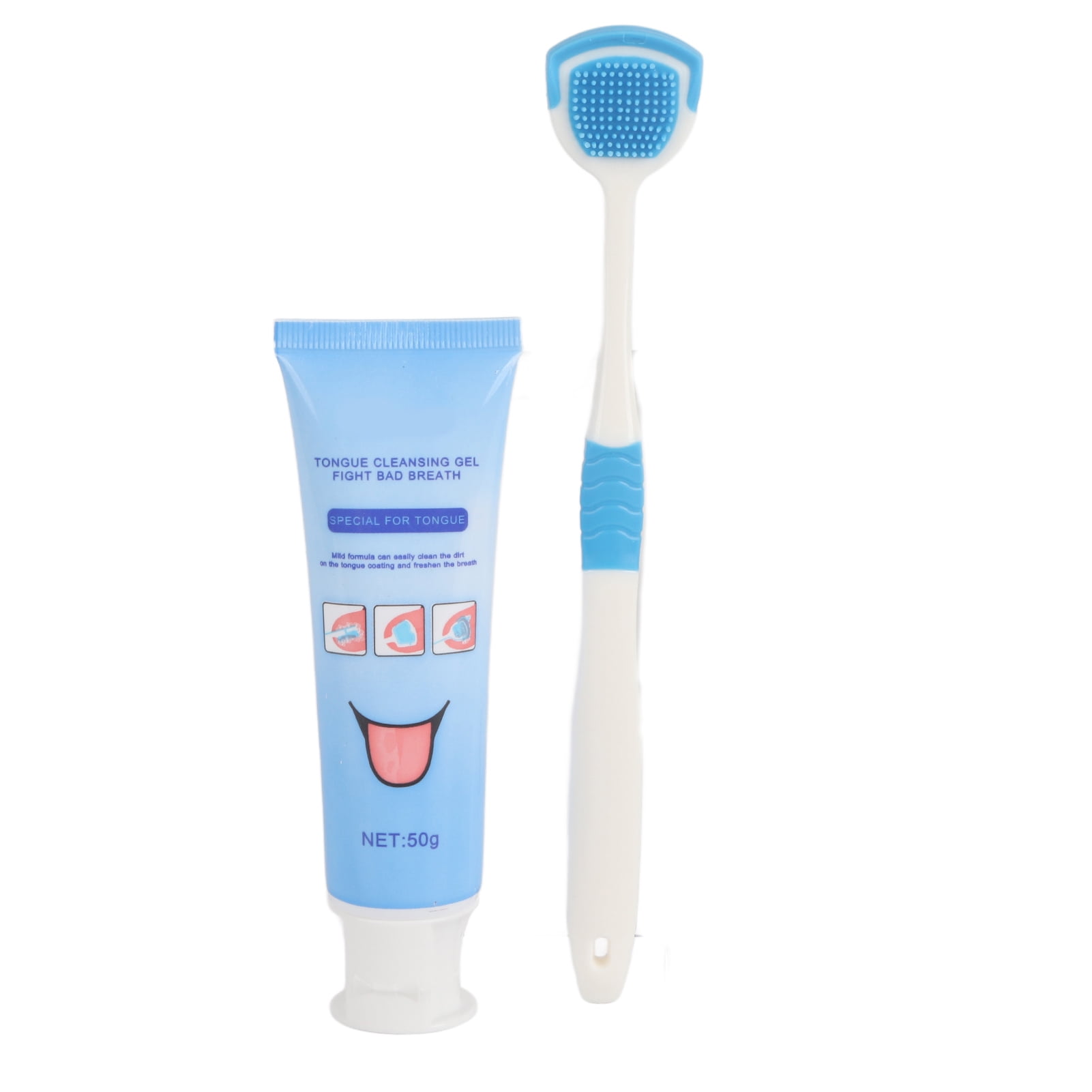 Tongue Scraper Set 50g Organic Matter Long Handle Ergonomic Design Keeping Oral Health Tongue