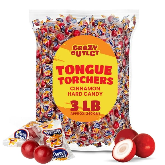 Tongue Torchers Cinnamon Hard Candy, 3 Pound Bulk Pack, 240 Pieces