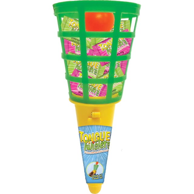 Tongue Twisters Gel Filled Sour Gum with Click and Catch Toy, 0.99