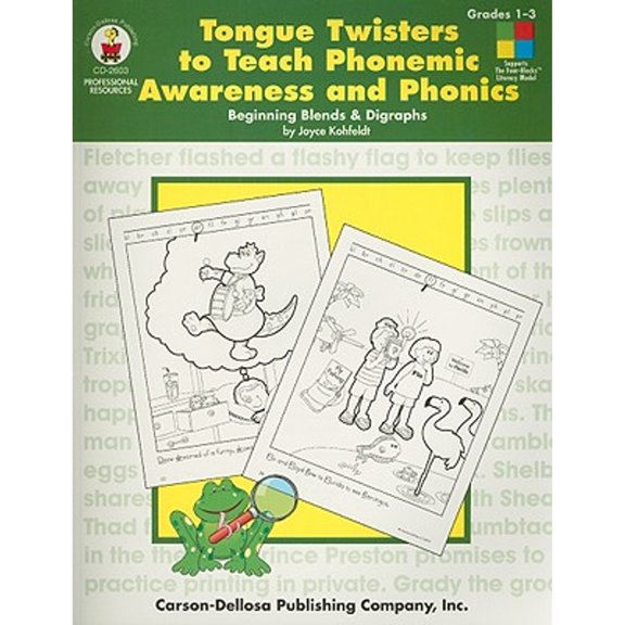 Pre-Owned Tongue Twisters to Teach Phonemic Awareness and Phonics, Grades 1 - 3: Beginning Blends and Digraphs (Paperback) 088724582X 9780887245824