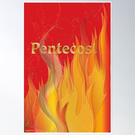 Tongues Of Fire Poster Wall Art, Modern Wall Decor, 12x18 UNFRAMED