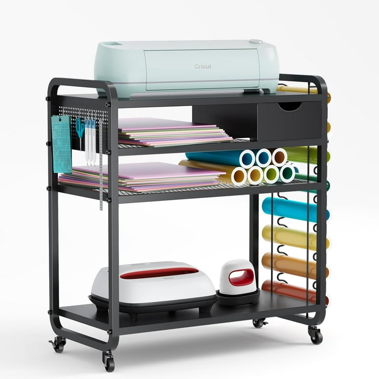 Portable Cricut Storage Organizer, Rolling Craft Station with