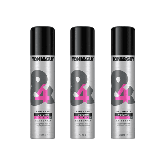 Toni & Guy Volume Hair Spray Volumizing Hair Spray No:4 250 ml 3 Pack