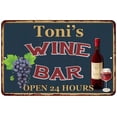 thumbnail image 1 of Toni's Green Wine Bar Wall Decor Kitchen Gift 8x12 Metal 208120043080, 1 of 1