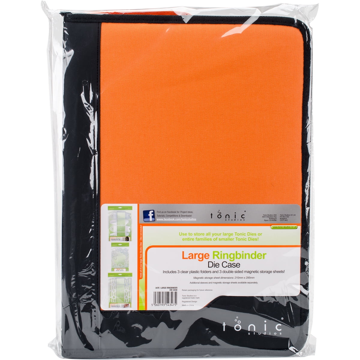 Tonic Studios Large Ring Binder Die Case Black & Orange - Walmart.com