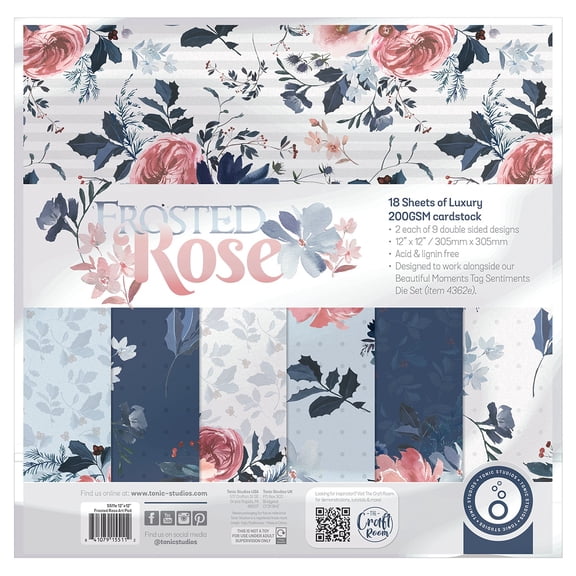 Tonic Studios Paper Pad 12"X12"-Frosted Rose