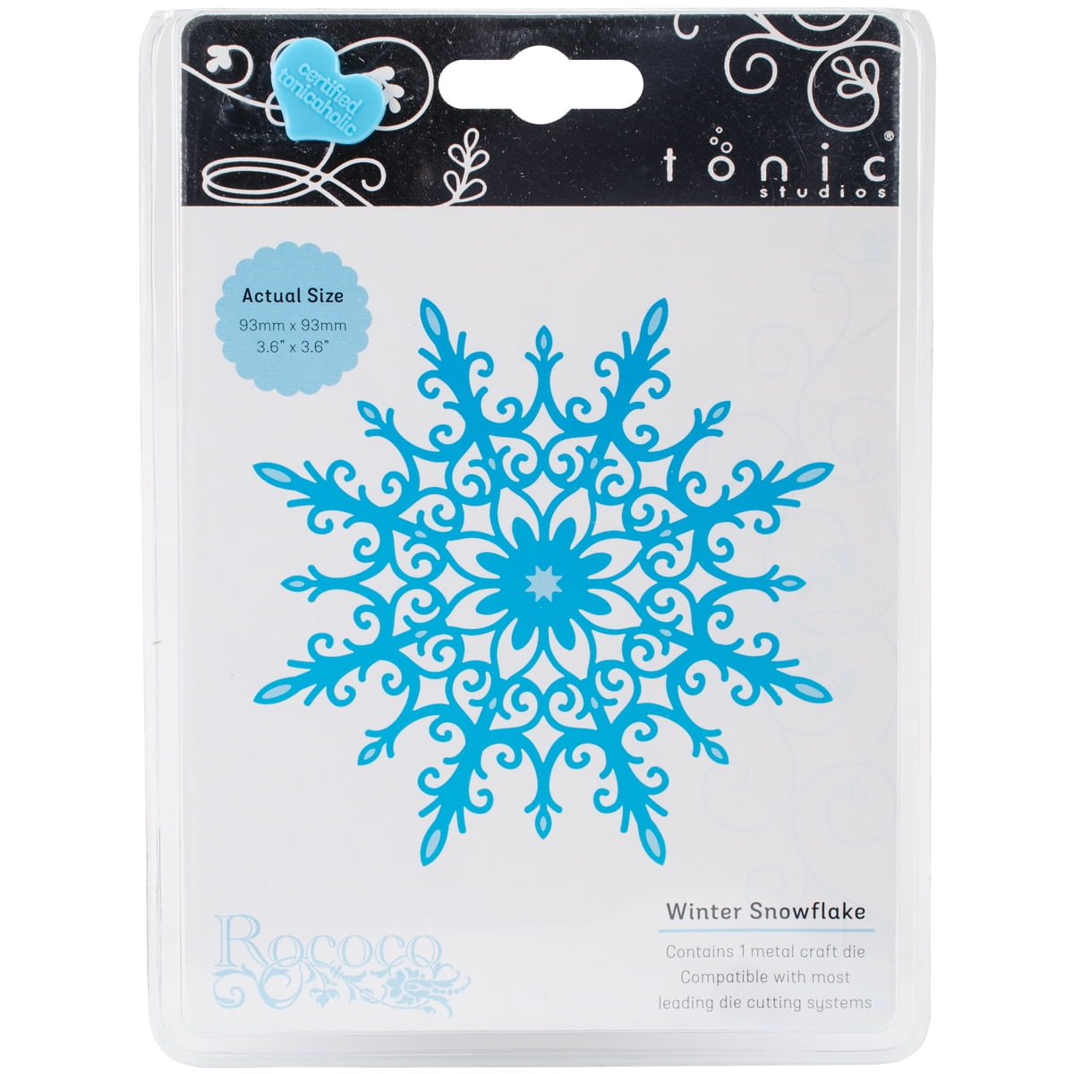 Tonic Studios Rococo Celebrazioni - Fustella In Acciaio Inox A Forma Di Torta Di Compleanno, Per Biglietti E Progetti Fai-da-Te, Grigio