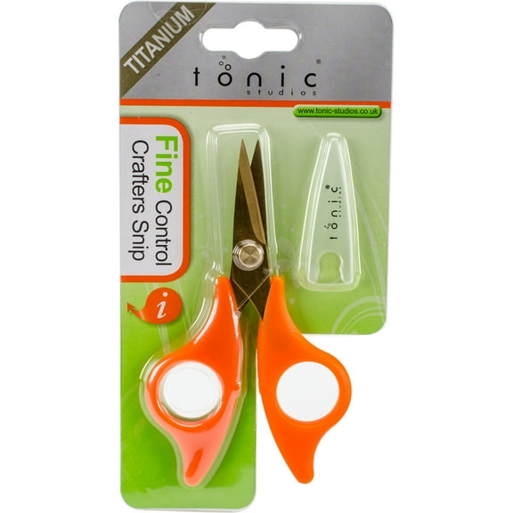 Tonic Studios Titanium Fine Control Crafter's Snip-Gold & Orange