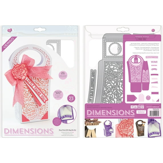 Tonic Studios Verso Dimensions Dies-Rose Petal Gift Bag