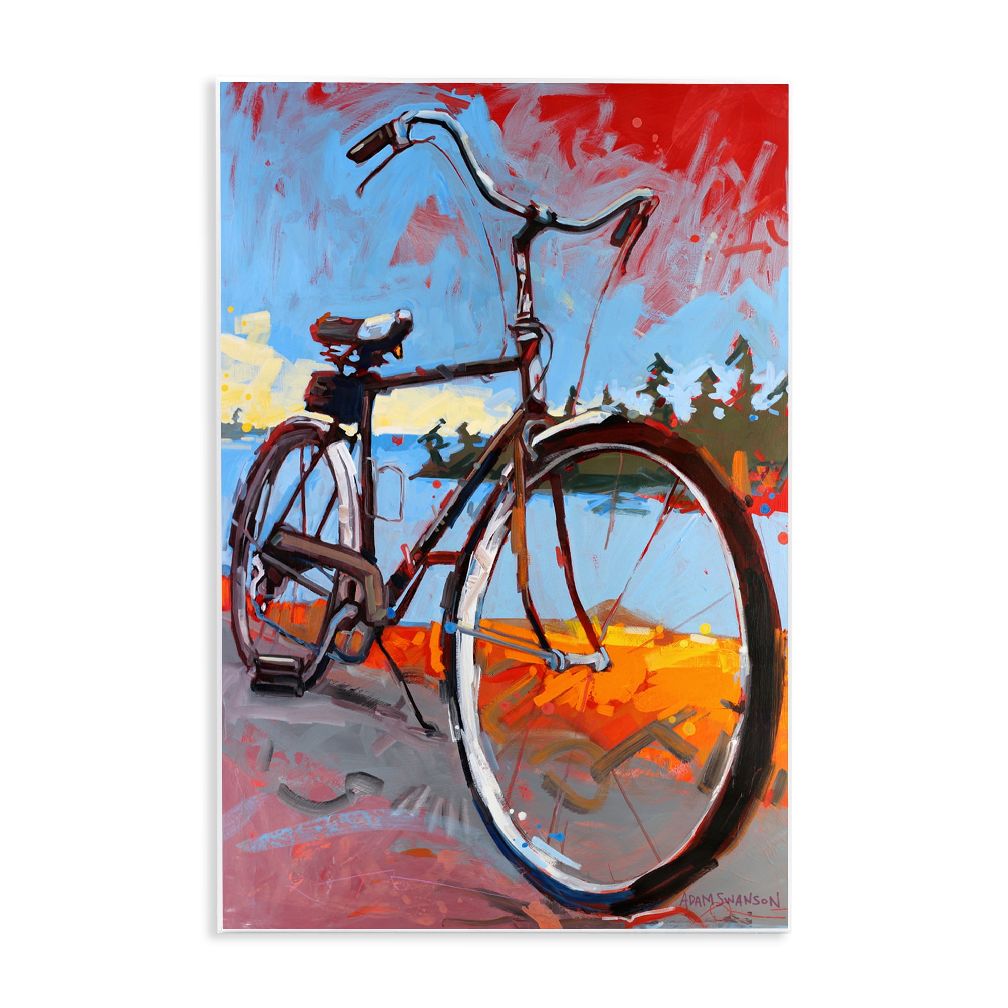 Tonight Bicycle Journey Wall Plaque Art, design by Adam Swanson