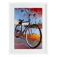 thumbnail image 1 of Tonight Bicycle Journey White Framed Print Under Glass, design by Adam Swanson, 1 of 10