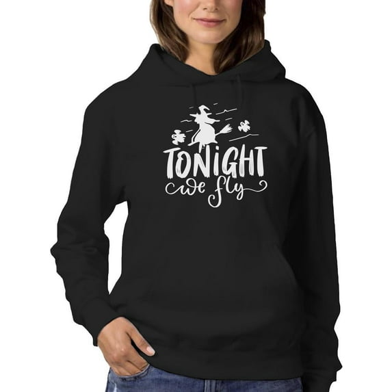 Tonight We Fly Happy Halloween Hoodie Women -Image by Shutterstock, Female Small