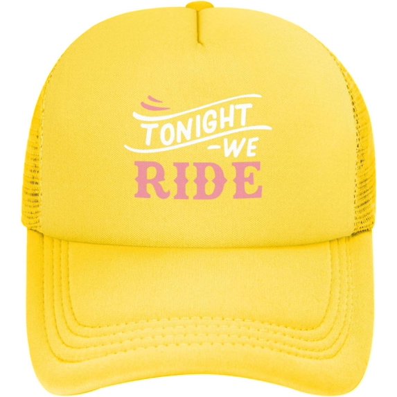 Tonight We Ride Mesh Hats Foam Trucker Hat Snapback Adjustable Size