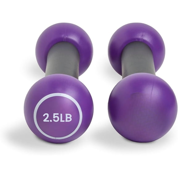Toning Hand Weight Set 2.5 LB Durable Lightweight Dumbbells for Fitness, Strength, and Toning Workouts
