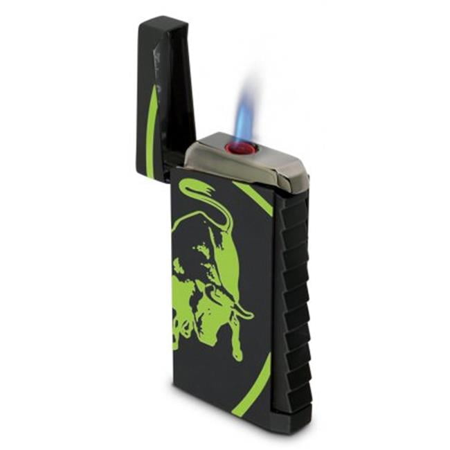 Tonino Lamborghini TTR001034 Toro Black Rubberized Lighter - Green