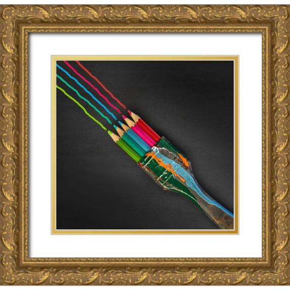 Toniolo, Giorgio 12x12 Gold Ornate Wood Framed with Double Matting Museum Art Print Titled - Colors