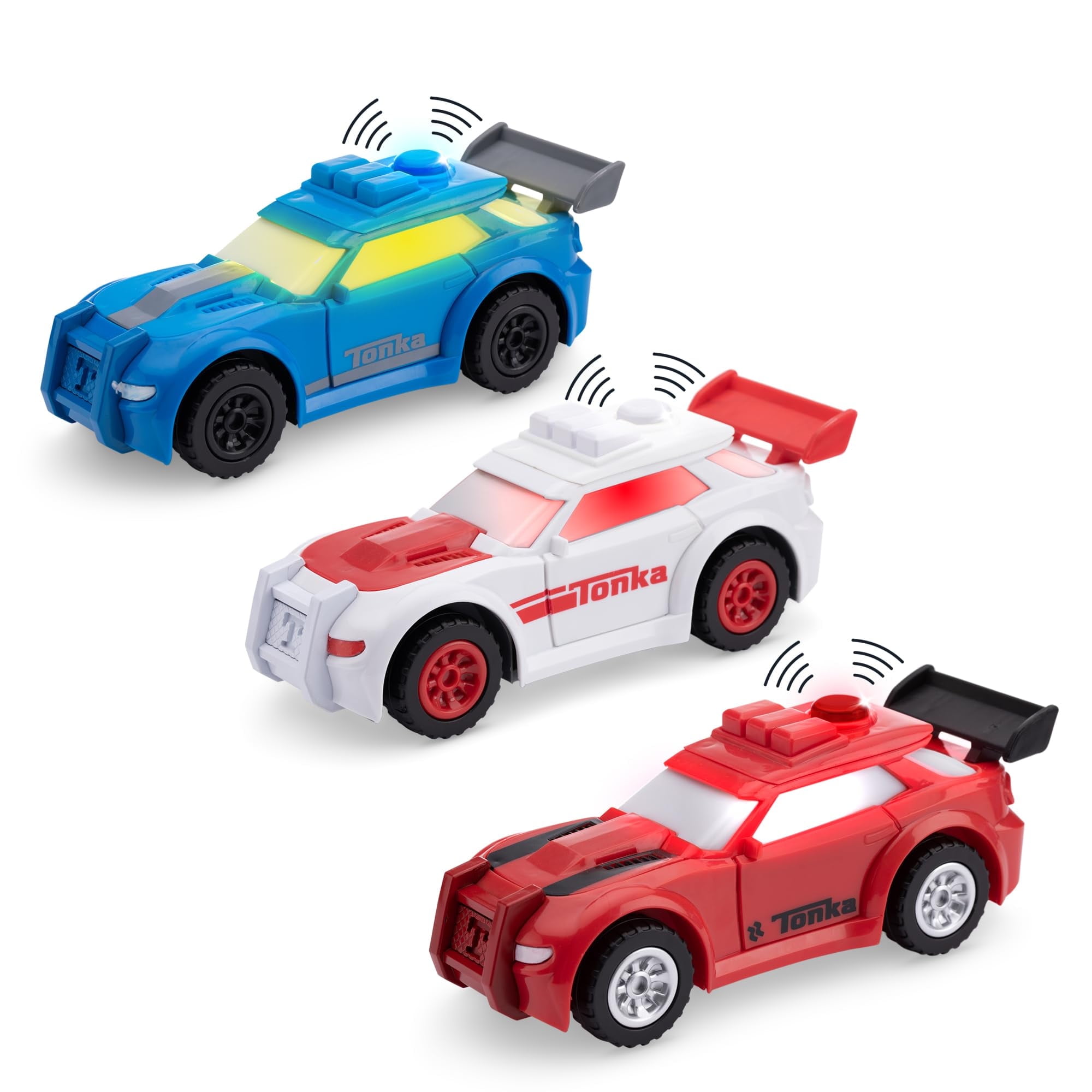 Tonka, 3-Pack Sports Cars Made with Sturdy Plastic, Friction
