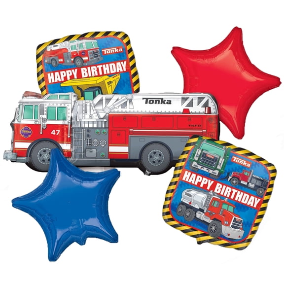 Tonka Foil Mylar Balloon Bouquet (5pc)