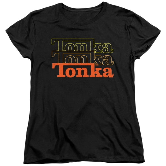 Tonka Fuzzed Repeat S/S Women's T-Shirt Black
