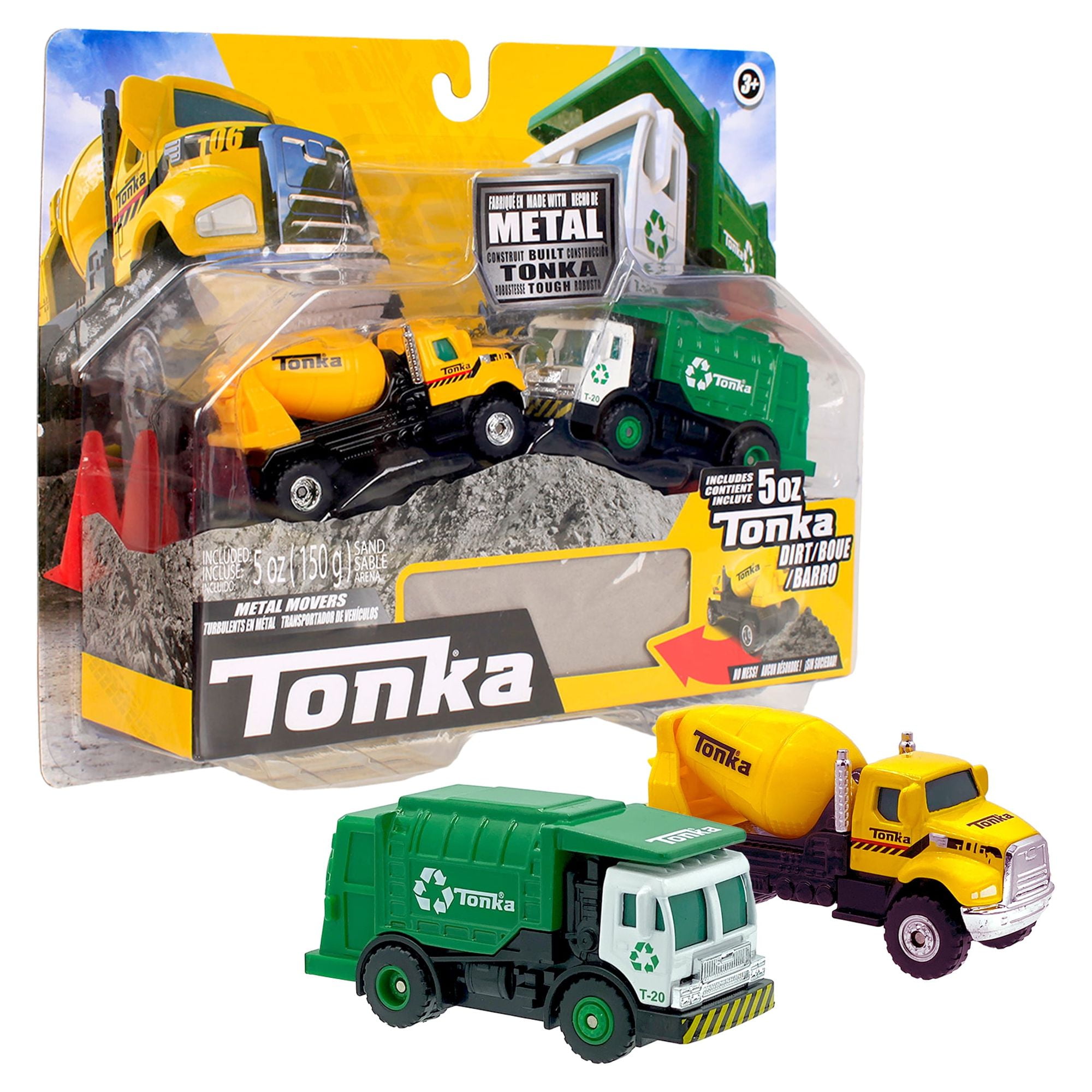 Tonka Metal Movers Dirt & Dig Playset with Dump Truck and Magic