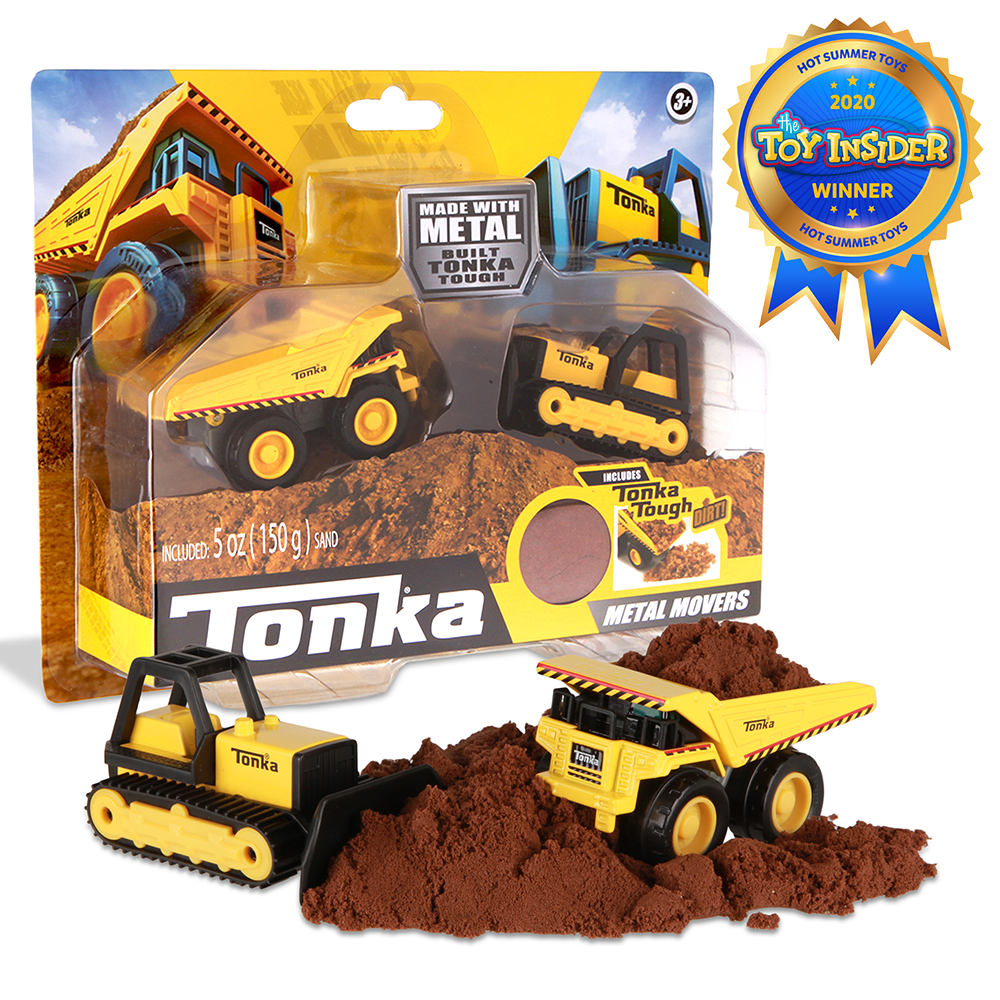 Tonka Metal Movers Combo Pack, Mighty Dump Truck and Bull Dozer, Great Gift for Boys or Girls, Ages 3 Years and up