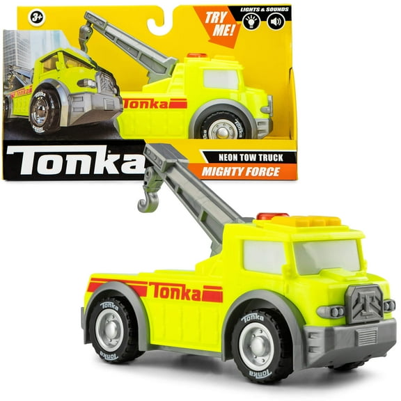 Tonka Mighty Force - Lights & Sounds - Tow Truck (Neon)