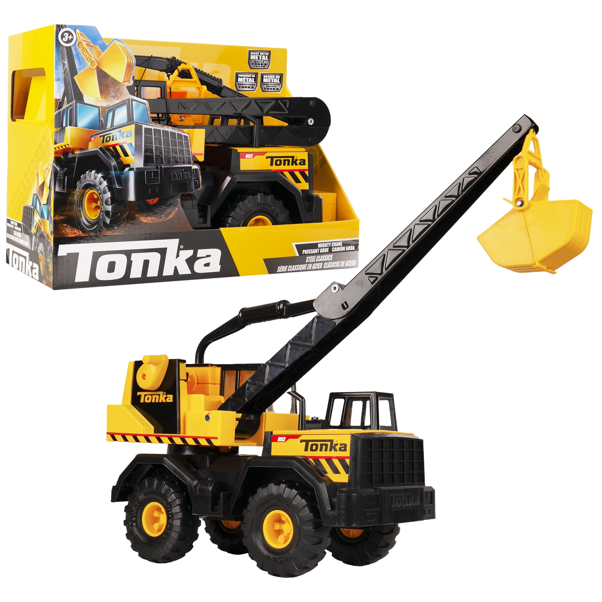 Tonka Steel Classics Mighty Crane, 23 High, Kids Construction Toy for Boys  and Girls, Interactive Toy Vehicle for Creative & Realistic Play, Great  Gift, Ages 3+ 