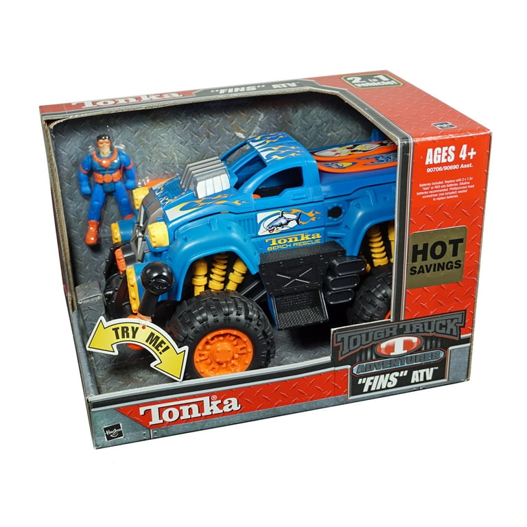 Tonka Truck Adventures - FINS ATV - Head to the Ocean to save the