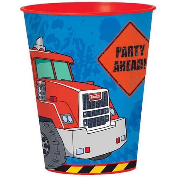 Tonka Trucks Construction Rescue Kids Birthday Party Favor 16 oz. Plastic Cup