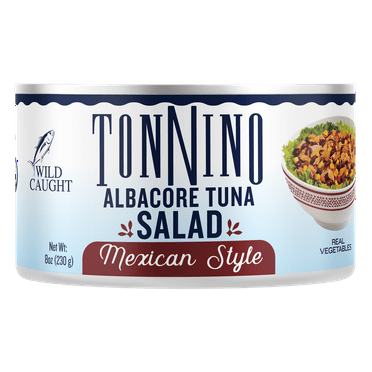 Tonnino Premium Albacore Tuna Salad Mexican Style with Beans, Peppers, and Sweet Corn, 8oz, Gluten Free
