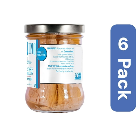 Tonnino Tuna Fillets in Spring Water 6.3 oz (Pack of 6)