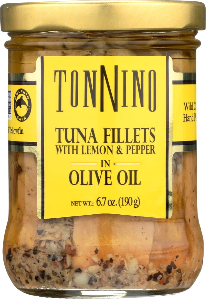 Tonnino Tuna Fillets, with Lemon Pepper & Olive Oil, 6.7 Oz