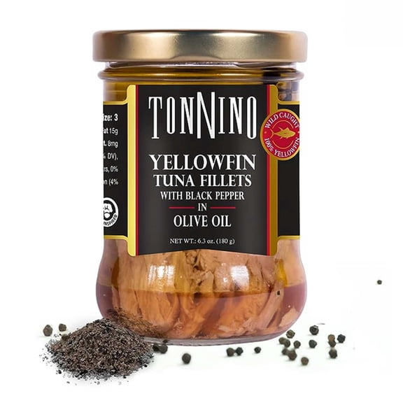 Tonnino Tuna Flt Ooil Blk Ppr Fad 6.3 Oz - Pack Of 6