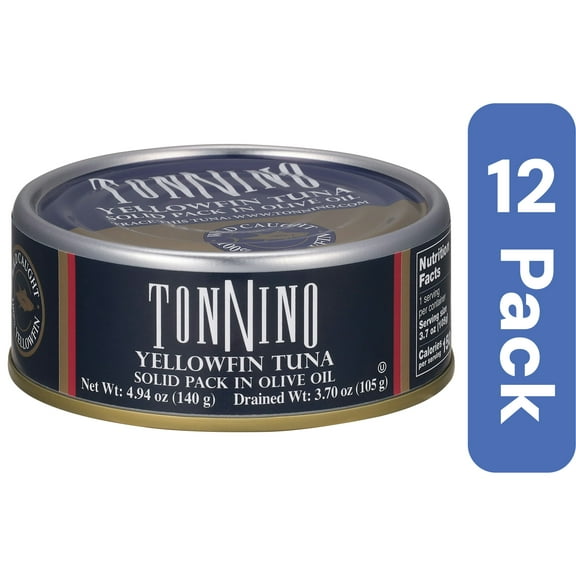 Tonnino Tuna in Olive Oil Can 4.9 oz (Pack of 12)