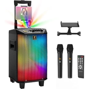 Tonor Portable Bluetooth Wireless Karaoke Machine with 2 Wireless Microphones, Black