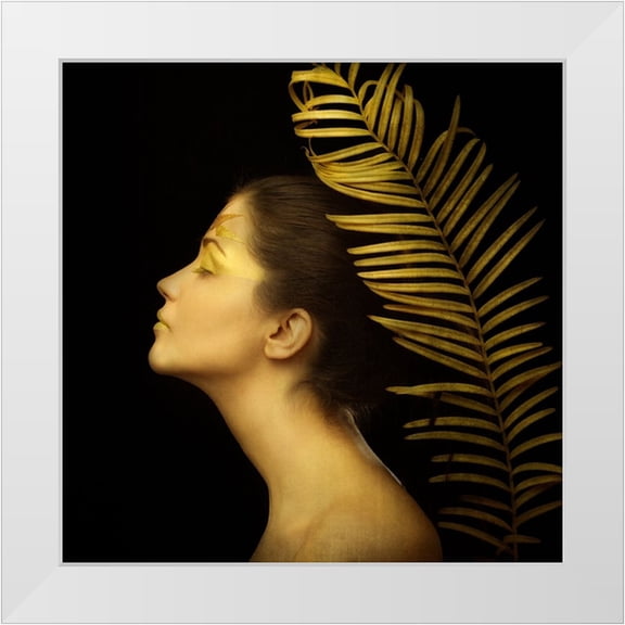 Tonov, Ivan 26x26 White Modern Wood Framed Museum Art Print Titled - Leaf
