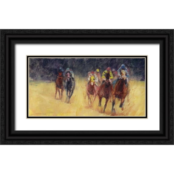 Tonov, Valtcho 14x9 Black Ornate Wood Framed with Double Matting Museum Art Print Titled - Derby 2016