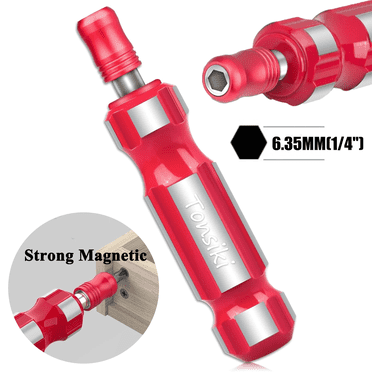 Tonsiki 1/4" magnetic screwdriver bit holder, hex bit driver handle, Non-slip hex nut driver/screw driver handle