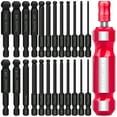 Tonsiki Ball End Hex Bit Set with Quick Change Bit Driver, 24PCS Metric