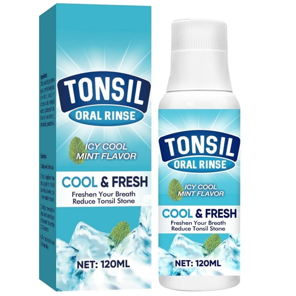 Tonsil Stone Mouthwash, Tonsil Stone Remover, Fight Bad Breath & Relieve Dry Mouth, Freshens Breath Instantly, 120ML